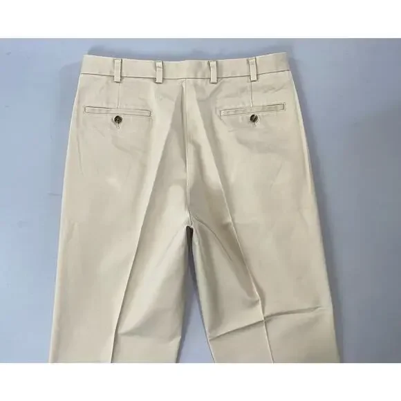 Brooks Brothers Pleated Elliot Advantage Chino Pants. Beige, Men's 34X32. EUC! - Picture 8 of 9